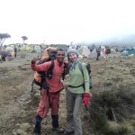 Camp on Machame route Mount Kilimanjaro